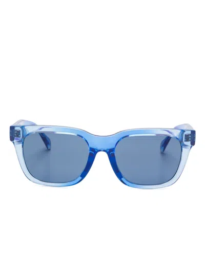 Versace Square-frame Sunglasses In Blue