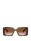 Versace 0ve4505u Rectangular Tortoiseshell Sunglasses In Green