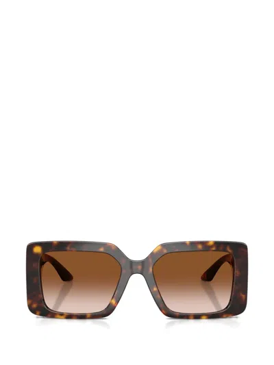 Versace 0ve4505u Rectangular Tortoiseshell Sunglasses In Brown