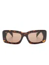 Versace Square-frame Sunglasses In Brown