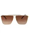 Versace Square-frame Sunglasses In Gold