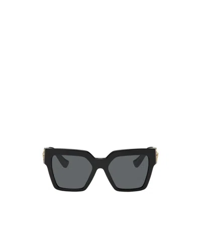Versace Square-frame Sunglasses In Gray