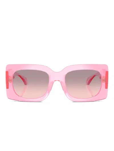 Versace Square-frame Sunglasses In Pink