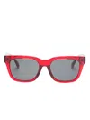 Versace Square-frame Sunglasses In Red