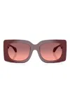 Versace Sonnenbrille Mit Eckigem Gestell In Red