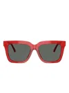 Versace Medusa Plaque Lunettes De Soleil In Red