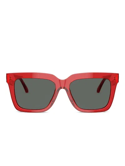 Versace Medusa Plaque Lunettes De Soleil In Red