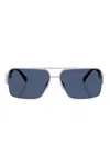 Versace Square-frame Sunglasses In Metallic