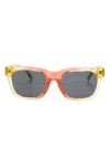 Versace Square-frame Sunglasses In Yellow
