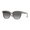 Versace Square Full Rim, With A Opal Grey Frame And Gradient Grey Lens. In Grey