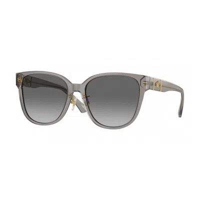 Versace Square Full Rim, With A Opal Grey Frame And Gradient Grey Lens.
