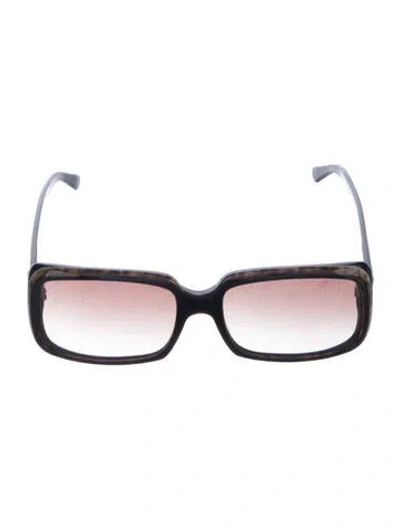 Pre-owned Versace Square Gradient Sunglasses In Black