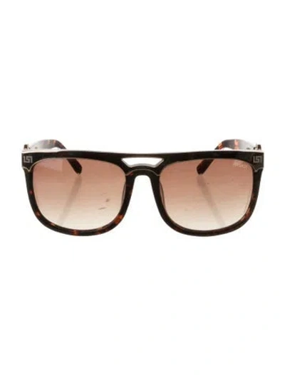 Pre-owned Versace Square Gradient Sunglasses In Brown