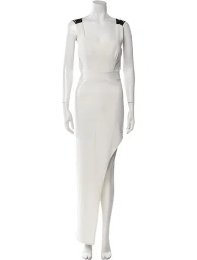 Pre-owned Versace Square Neckline Mini Dress In White