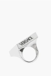Versace Square Polished Metal Ring