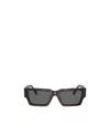 Versace Womens Brown Ve4459 Rectangular-frame Tortoiseshell Acetate Sunglasses In Gray