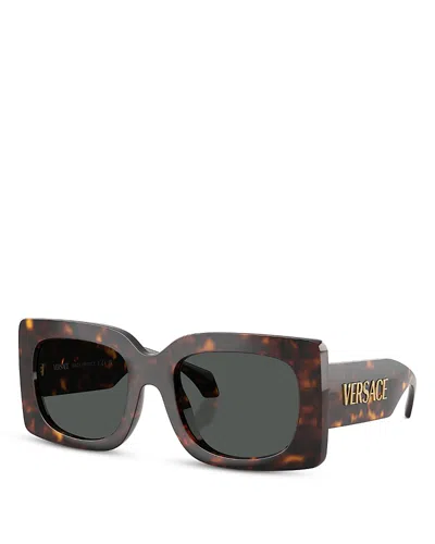Versace Square Sunglasses, 54mm In Brown