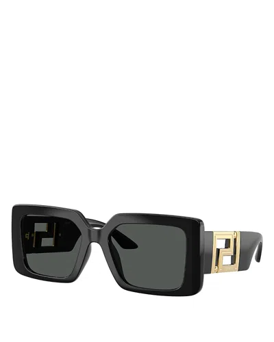 Versace Square Sunglasses, 55mm In Metallic