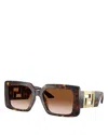 Versace 0ve4505u Rectangular Tortoiseshell Sunglasses In Brown