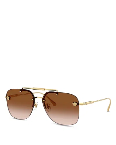 Versace Square Sunglasses, 60mm In Orange