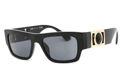 Pre-owned Versace Square Sunglasses Black/dark Grey (ve4416u-gb1/87)
