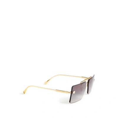Versace Square Sunglasses In Brown