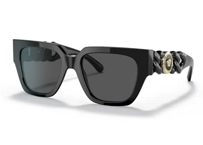 Pre-owned Versace Square Sunglasses In Black (ve4409)