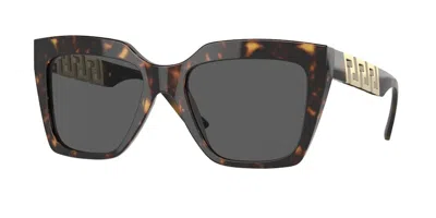 Pre-owned Versace Square Sunglasses In Tortise (ve4418f/10887)