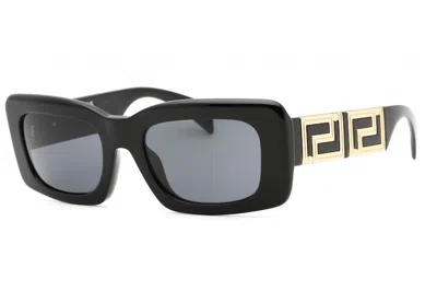 Pre-owned Versace Square Sunglasses/87 54) In Black/dark Grey (0ve4444u/gb1