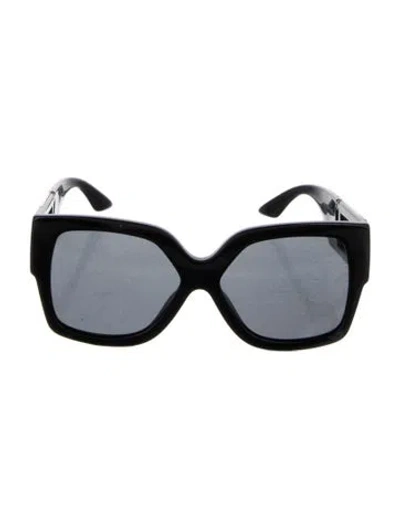 Pre-owned Versace Square Tinted Sunglasses In Black