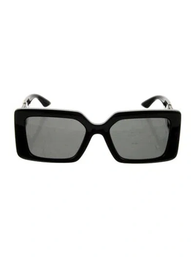 Pre-owned Versace Square Tinted Sunglasses In Black