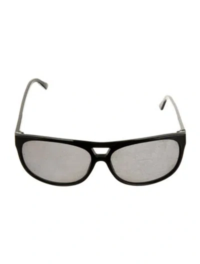 Pre-owned Versace Square Tinted Sunglasses In Black
