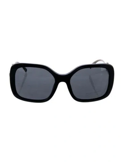 Pre-owned Versace Square Tinted Sunglasses In Black