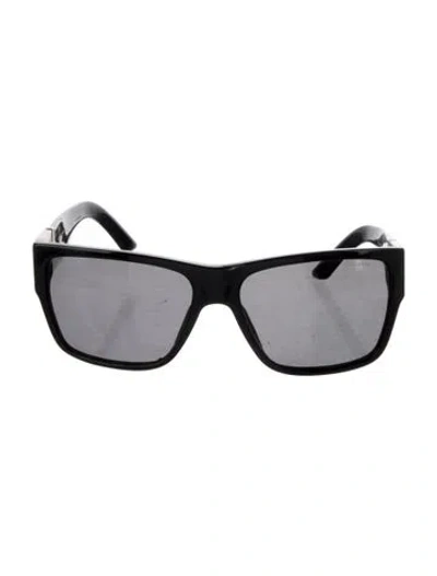 Pre-owned Versace Square Tinted Sunglasses In Black