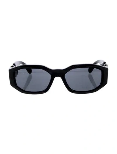 Pre-owned Versace Square Tinted Sunglasses In Black