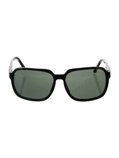 Pre-owned Versace Square Tinted Sunglasses In Black