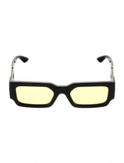 Pre-owned Versace Square Tinted Sunglasses In Black