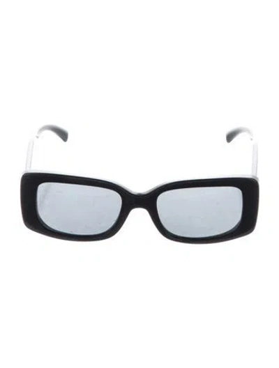 Pre-owned Versace Square Tinted Sunglasses In Black