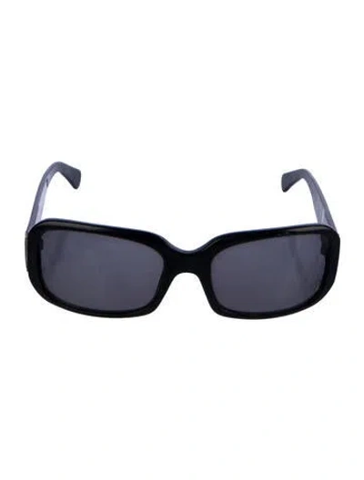 Pre-owned Versace Square Tinted Sunglasses In Black
