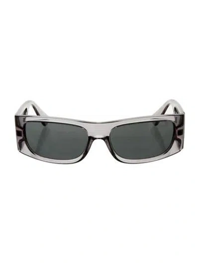 Pre-owned Versace Square Tinted Sunglasses In Black/clear