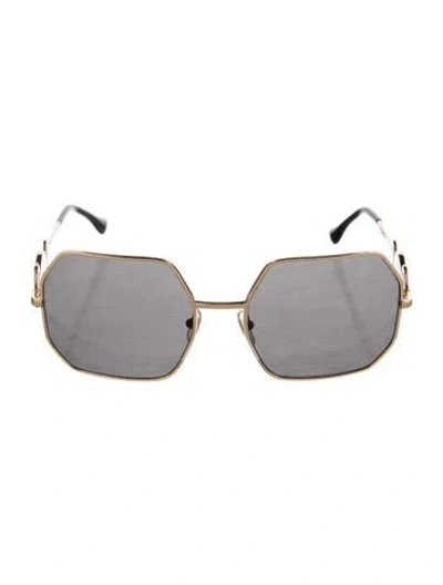 Pre-owned Versace Square Tinted Sunglasses In Multi