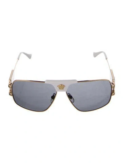 Pre-owned Versace Square Tinted Sunglasses In Multi