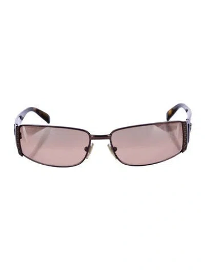 Pre-owned Versace Square Tinted Sunglasses In Multi
