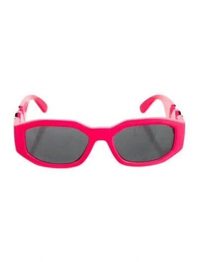 Pre-owned Versace Square Tinted Sunglasses In Pink