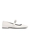 Versace Woman Ballet Flats White Size 6 Leather In White