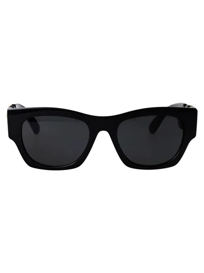 Versace Eyewear Rectangular Frame Sunglasses In Black
