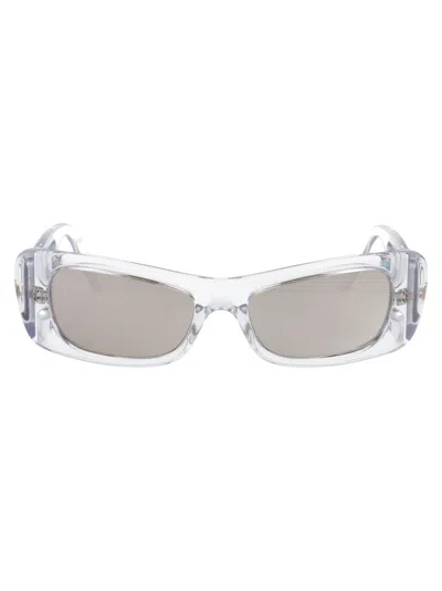 Versace Rectangle-frame Sunglasses In Crystal