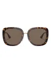 Versace Square-frame Sunglasses In Brown