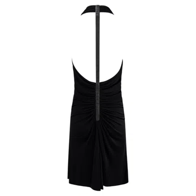 Pre-owned Versace S/s 2001 Gianni  By Donatella Runway Backless Leather Strap Dress It40 In Black