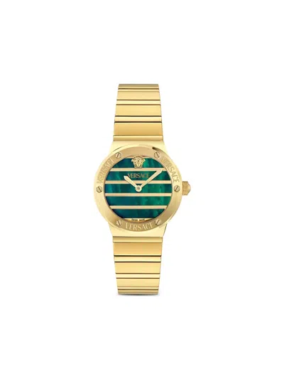 Versace Montre Greca Logo Pearl In Gold